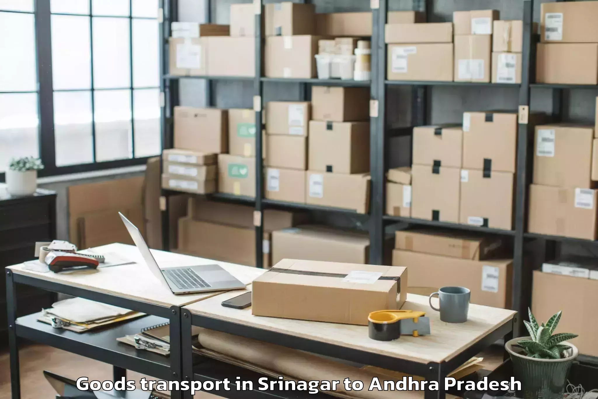 Get Srinagar to Narasaraopet Goods Transport